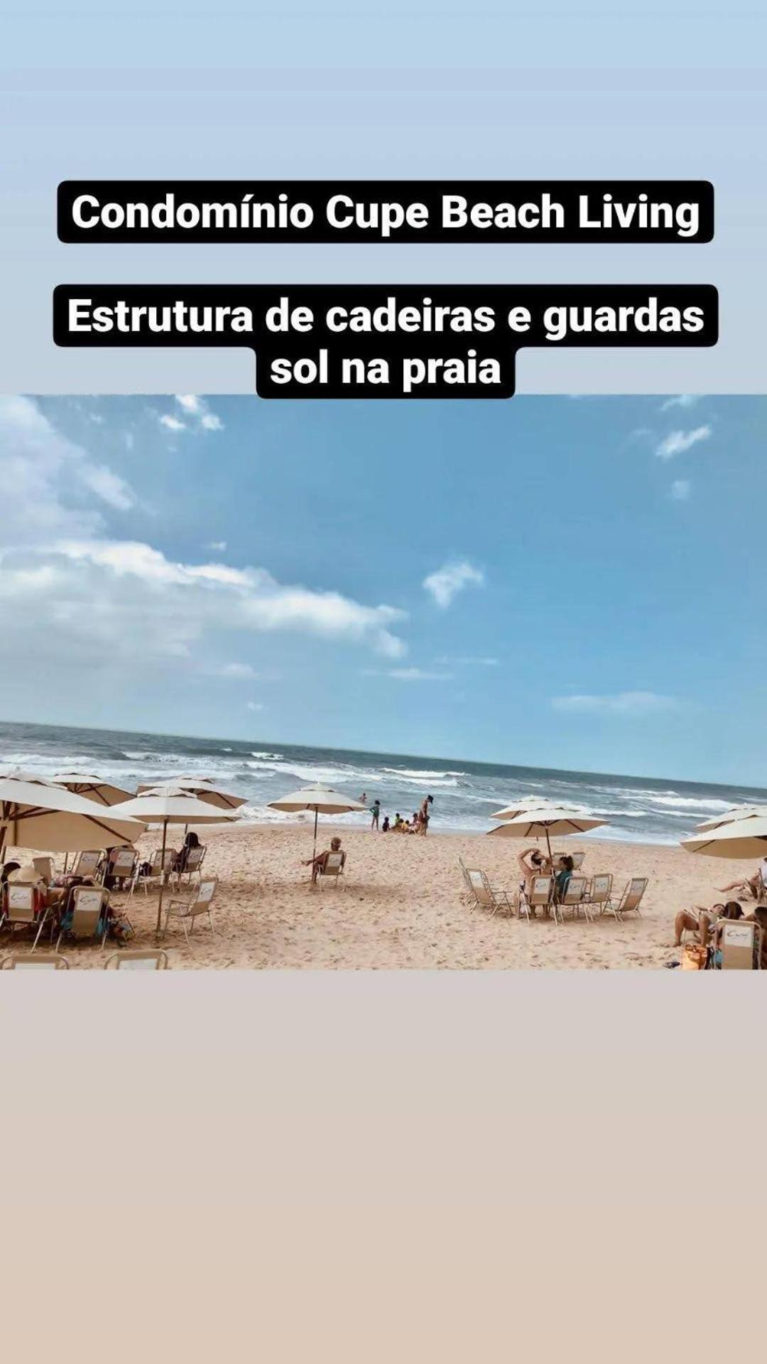 Luxuoso Flat 3 Quartos, Terreo, No Cupe Beach Living - Beira Mar De Порту-де-Галиньяш Экстерьер фото