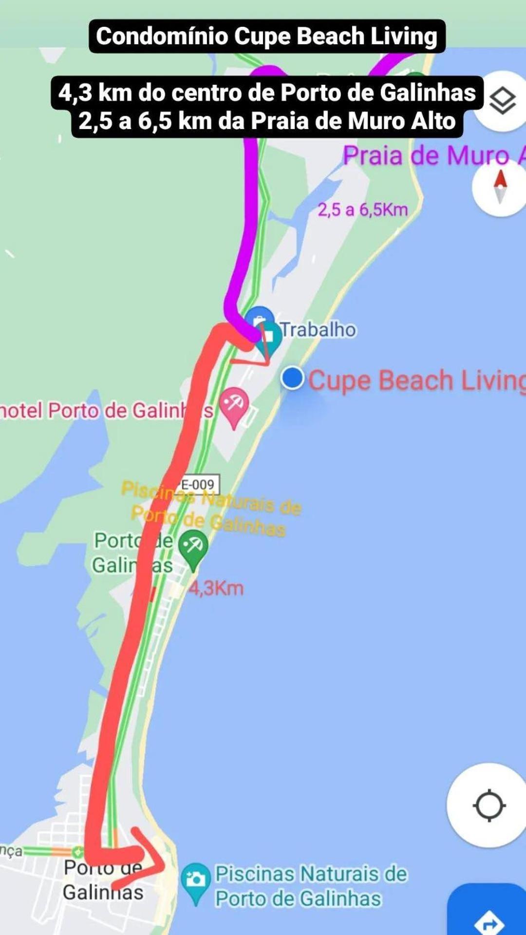 Luxuoso Flat 3 Quartos, Terreo, No Cupe Beach Living - Beira Mar De Порту-де-Галиньяш Экстерьер фото